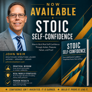 Stoic Self Confidence Square Book Announcment Graphic